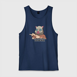 Майка мужская хлопок Гонпачиро камабоко - Иноске, цвет: тёмно-синий