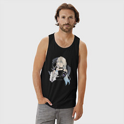 Майка мужская хлопок Honkai Serval, цвет: черный — фото 2