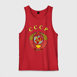 Майка мужская хлопок CCCР Пролетарии, цвет: красный