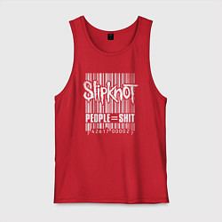 Майка мужская хлопок Slipknot bar code, цвет: красный