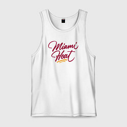 Майка мужская хлопок Miami Heat fan, цвет: белый