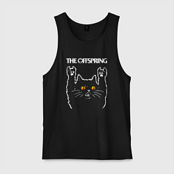 Майка мужская хлопок The Offspring rock cat, цвет: черный