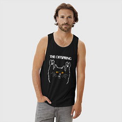 Майка мужская хлопок The Offspring rock cat, цвет: черный — фото 2