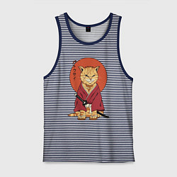 Мужская майка Samurai kimono cat