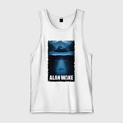 Майка мужская хлопок История Алана Вейка, цвет: белый