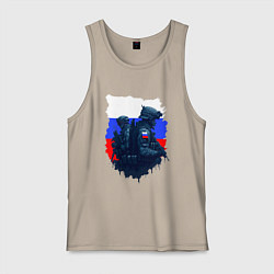 Мужская майка Военные РФ и флаг - neuro art