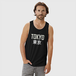 Майка мужская хлопок Japan - Tokyo, цвет: черный — фото 2