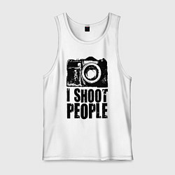 Майка мужская хлопок Shoot photographer, цвет: белый