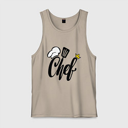 Мужская майка Надпись - шеф повар