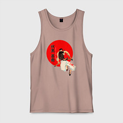 Майка мужская хлопок Touji Fushiguro, цвет: пыльно-розовый