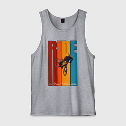 Майка мужская хлопок MTB - ride, цвет: меланж