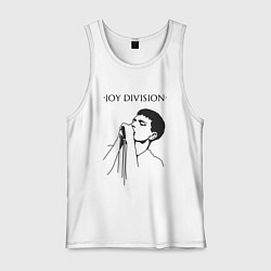 Майка мужская хлопок Йен Кёртис Joy Division, цвет: белый