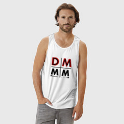 Майка мужская хлопок Depeche Mode - Memento Mori Logo DM, цвет: белый — фото 2