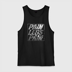 Майка мужская хлопок Legs day, цвет: черный