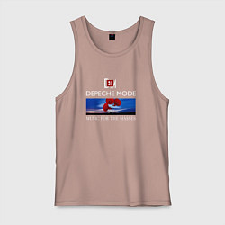 Майка мужская хлопок Depeche Mode - Music for the Masses logo, цвет: пыльно-розовый