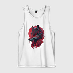 Мужская майка Красный сверепый волк