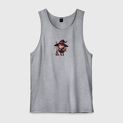 Майка мужская хлопок Маленькая ведьма, цвет: меланж