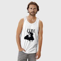 Майка мужская хлопок The Cure - Robert Smith, цвет: белый — фото 2