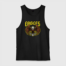 Майка мужская хлопок Eagles, цвет: черный