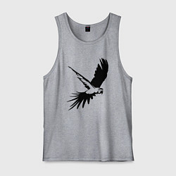 Мужская майка Попугай летит трафарет