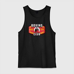 Майка мужская хлопок Клуб боксёров, цвет: черный