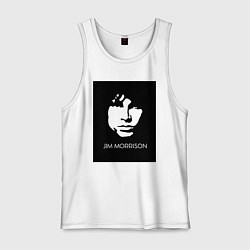 Майка мужская хлопок Jim Morrison in bw, цвет: белый