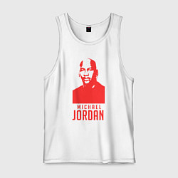 Майка мужская хлопок Jordan in red, цвет: белый