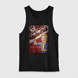 Майка мужская хлопок Vault boy - nuclear cola, цвет: черный