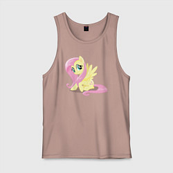 Майка мужская хлопок Флаттершай из My Little Pony в кино, цвет: пыльно-розовый