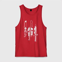 Майка мужская хлопок Horror killers, цвет: красный