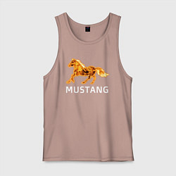Майка мужская хлопок Mustang firely art, цвет: пыльно-розовый