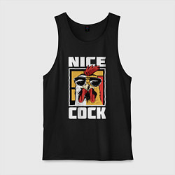 Майка мужская хлопок Nice cock, цвет: черный