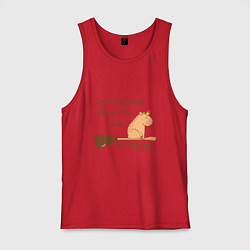 Мужская майка Мем капибара на метле: фея и ведьма