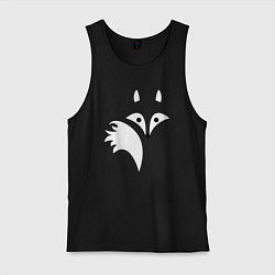 Майка мужская хлопок Я лисица, цвет: черный