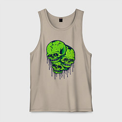 Мужская майка Зелёные черепушки