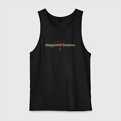 Майка мужская хлопок Dragons dogma 2 logo, цвет: черный