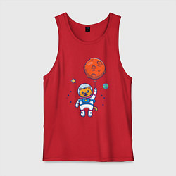 Мужская майка Котик с космическим шариком