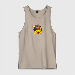 Майка мужская хлопок Red Alert: СССР, цвет: миндальный