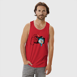 Майка мужская хлопок Фотограф на природе, цвет: красный — фото 2