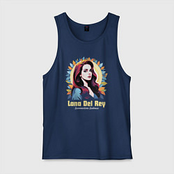 Майка мужская хлопок Lana Del Rey Summertime Sadness, цвет: тёмно-синий