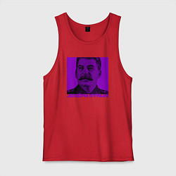 Майка мужская хлопок Joseph Stalin, цвет: красный
