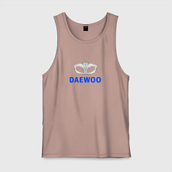 Майка мужская хлопок Daewoo sport auto logo, цвет: пыльно-розовый