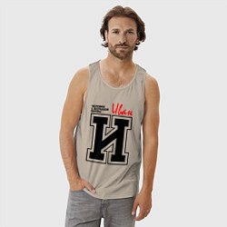 Майка мужская хлопок Иван человек с большой буквы, цвет: миндальный — фото 2