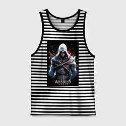 Мужская майка Assassins creed огненный фон
