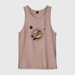 Мужская майка Космонавт на пончике