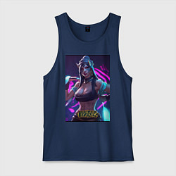 Майка мужская хлопок League of Legends Akali Kda, цвет: тёмно-синий