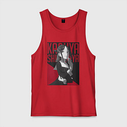 Майка мужская хлопок Кагуя Синомия вице-президент школьного совета, цвет: красный