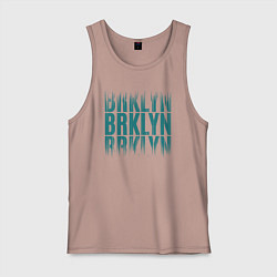 Майка мужская хлопок Brklyn, цвет: пыльно-розовый