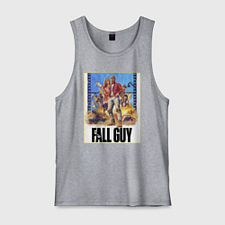 Майка мужская хлопок Каскадеры Эмили Блант и Райан Гослинг, цвет: меланж