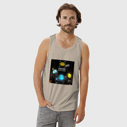 Майка мужская хлопок Игроки Content Warning, цвет: миндальный — фото 2